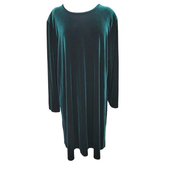 K.C. Spencer New York Green Velvet Dress Size 22 - Picture 1 of 5